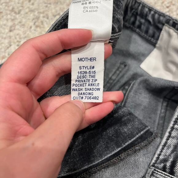 Mother Superior The Private Zip Pocket Ankle Jeans Sz 28 Shadow Dancing Denim - Picture 4 of 9